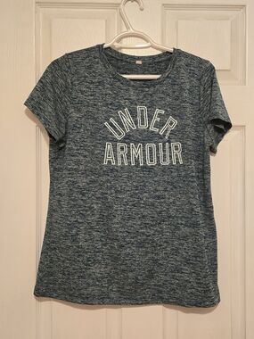Under Armour Women's Heathered Navy Short Sleeve Tee